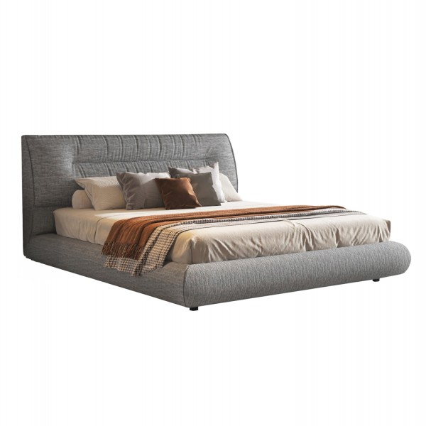 ΚΡΕΒΑΤΙ ASCOTT ΜΕ ΑΠΟΘΗΚΕΥΤΙΚΟ ΧΩΡΟ SM736.01 ΓΚΡΙ ΥΦΑΣΜΑ--ΓΙΑ ΣΤΡΩΜΑ 160x200εκ.