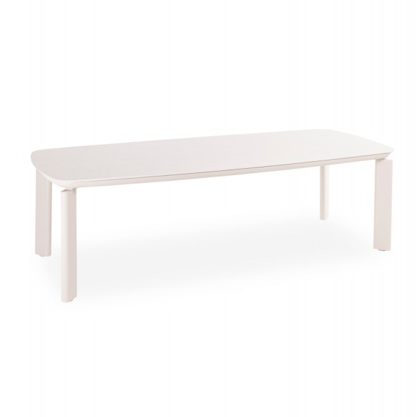 ΤΡΑΠΕΖΙ STERLIN SM6412.01 ΚΡΕΜ ΑΛΟΥΜΙΝΙΟ & ΕΚΡΟΥ SINTERED STONE 200x100x76Yεκ.