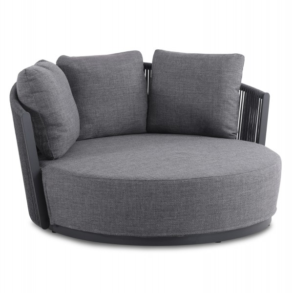 DAYBED ΣΕΙΡΑ LORIEN SM6413.02 ΑΝΘΡΑΚΙ ΑΛΟΥΜΙΝΙΟ-ΣΧΟΙΝΙ-ΜΑΞΙΛΑΡΙΑ 163x158,5x82Υεκ.