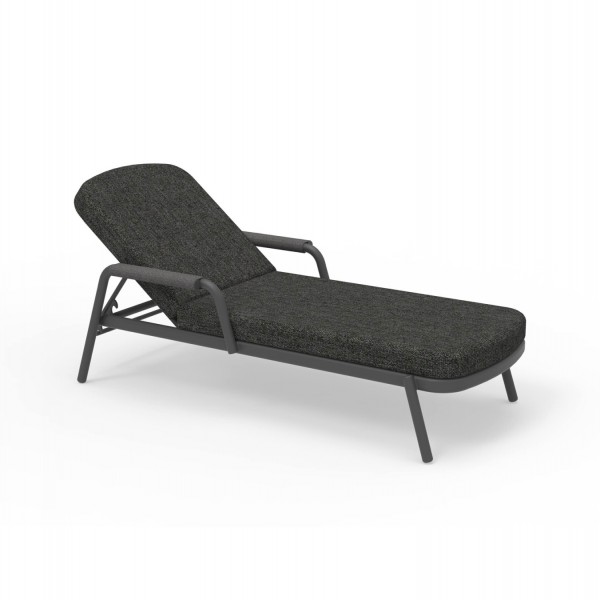 ΞΑΠΛΩΣΤΡΑ BERLINETTE SM6420.01 ΣΚΟΥΡΟ ΓΚΡΙ ΑΛΟΥΜΙΝΙΟ & ΟΛΕΦΙΝ ΥΦΑΣΜΑ 197x82x53Υεκ.