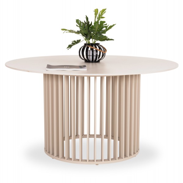 ΤΡΑΠΕΖΙ ΣΤΡΟΓΓΥΛΟ ΣΕΙΡΑ ETERNITY SM6177.01 IVORY ΑΛΟΥΜΙΝΙΟ & SINTERED STONE Φ140εκ