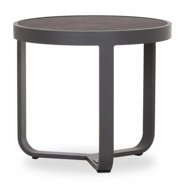 ΤΡΑΠΕΖΑΚΙ ΑΛΟΥΜΙΝΙΟΥ DEVIOUS SM6440.01 ΑΝΘΡΑΚΙ--ΓΚΡΙ SINTERED STONE TOP Φ45x41Υεκ.