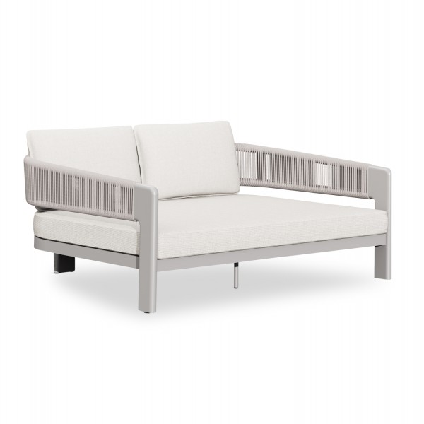 DAYBED ΔΙΠΛΟ BARON SM6479.04 ΜΠΕΖ ΑΛΟΥΜΙΝΙΟ-ΣΧΟΙΝΙ-OLEFIN 168x143x70Υεκ.