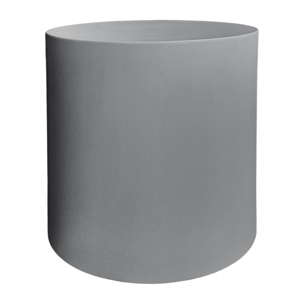 ΤΡΑΠΕΖΙ ΒΟΗΘΗΤΙΚΟ ΣΤΡΟΓΓΥΛΟ KYOKO HM6592.01 ΓΚΡΙ FIBER CEMENT Φ40x43Υεκ.