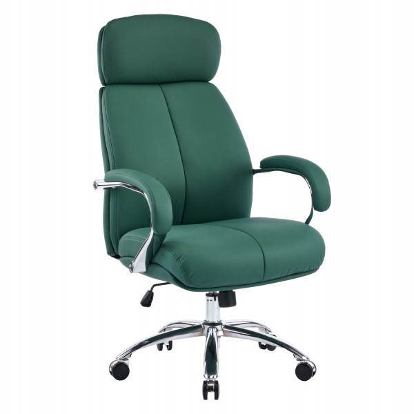 ΚΑΡΕΚΛΑ ΓΡΑΦΕΙΟΥ TOREN HM18357.07 ΠΡΑΣΙΝΟ PU ΔΕΡΜΑ--ΒΑΣΗ ΧΡΩΜΙΟΥ 66x74x128Υεκ