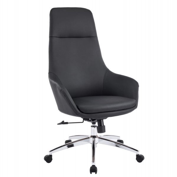 ΚΑΡΕΚΛΑ ΓΡΑΦΕΙΟΥ BEKKER HM18359.01 ΜΑΥΡΟ PU ΔΕΡΜΑ--ΒΑΣΗ ΧΡΩΜΙΟΥ 67x67x126Υεκ