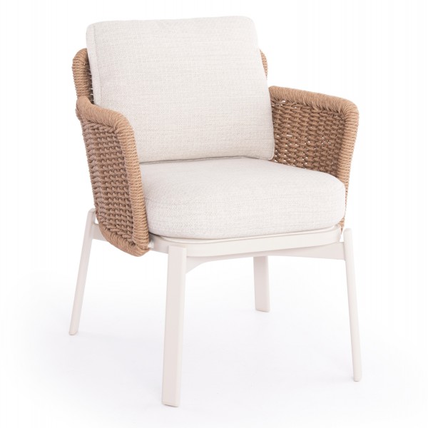 ΠΟΛΥΘΡΟΝΑ ΣΕΙΡΑ DESTINY SM6168 ΕΚΡΟΥ ΑΛΟΥΜΙΝΙΟ & ΜΑΞΙΛΑΡΙΑ-ΜΠΕΖ WICKER 65x68x75,5-82Υεκ.