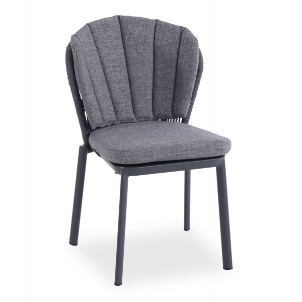 ΚΑΡΕΚΛΑ ΤΡΑΠΕΖΑΡΙΑΣ GOFFEN SM6398.02 ΑΝΘΡΑΚΙ ΑΛΟΥΜΙΝΙΟ-ΜΑΞΙΛΑΡΙΑ-ΣΧΟΙΝΙ 57x61,5x82Υ