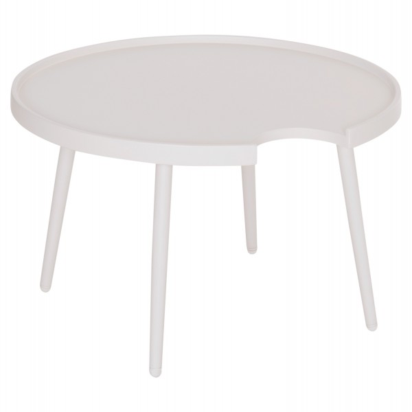 ΤΡΑΠΕΖΙ ΜΕΣΗΣ ΣΤΡΟΓΓΥΛΟ ΕΞ.ΧΩΡΟΥ TEROC HM6434.02 ΑΛΟΥΜΙΝΙΟ ΛΕΥΚΟ Φ70x44Υεκ