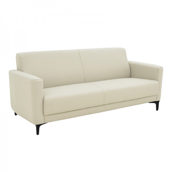 Καναπές τριθέσιος Sidica pakoworld PU σε μπεζ απόχρωση 185x82x81εκ 069-000086
