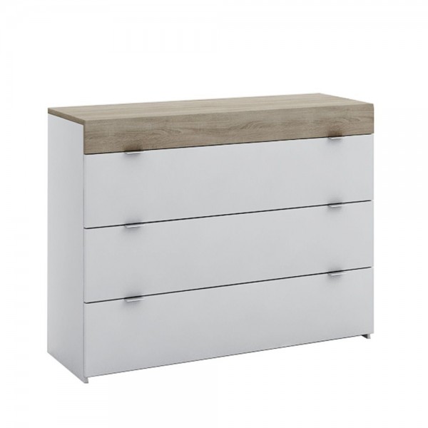 MY BOX ΣΥΡΤΑΡΙΕΡΑ 3ΣΥΡΤΑΡΙΑ SONOMA ΣΚΟΥΡΟ ΛΕΥΚΟ HIGH GLOSS 105x45xH78cm 09-0785