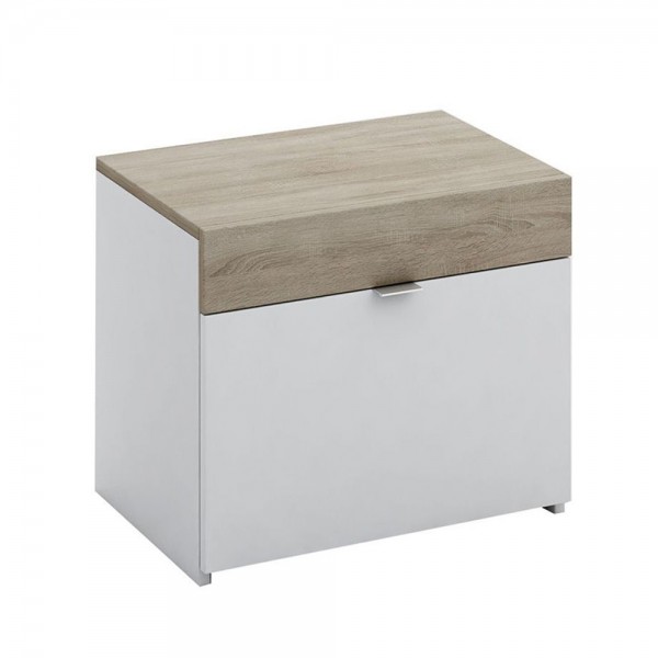 MY BOX ΚΟΜΟΔΙΝΟ SONOMA ΣΚΟΥΡΟ ΛΕΥΚΟ HIGH GLOSS 50x36xH43cm 09-0786