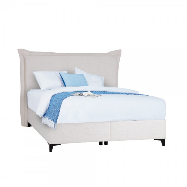 LONGWAVE ΚΡΕΒΑΤΙ ΜΕ ΑΠΟΘΗΚ. ΧΩΡΟ (ΓΙΑ ΣΤΡΩΜΑ 160x200cm) OFF WHITE 06-900 214x180x140cm