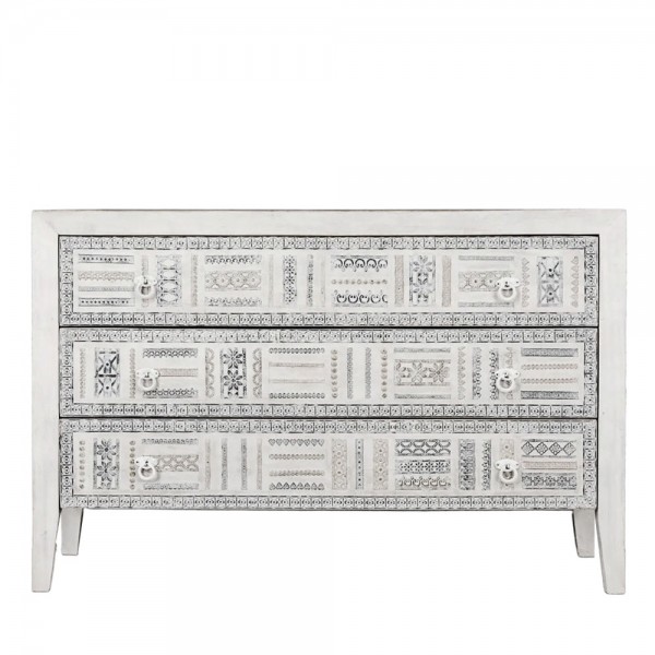 FLOR ΣΥΡΤΑΡΙΕΡΑ 3ΣΥΡΤΑΡΙΑ ΛΕΥΚΟ DECAPE ΦΥΣΙΚΟ 115x42x75cm