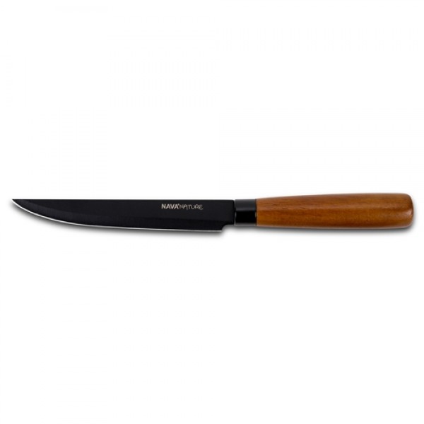 NAVA Ατσάλινο μαχαίρι λαχανικών "Nature" με ξύλινη λαβή και αντικολλητική επίστρωση 22.5cm 10-054-024