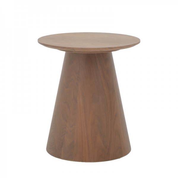 Βοηθητικό τραπέζι Kayano pakoworld καρυδί mdf Φ45x50εκ 101-000109