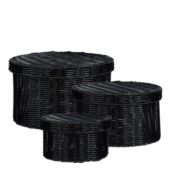 Καλαθι Αποθηκευσης Liam Μαυρο Medium 22X38Ek