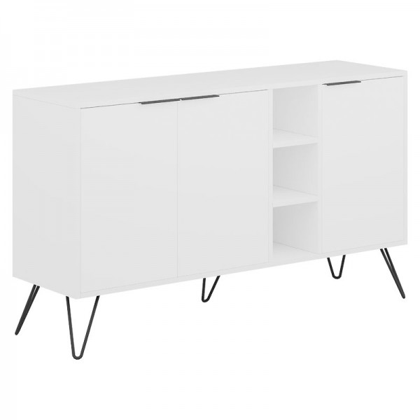 Μπουφές Clara pakoworld λευκό 142x35.5x83εκ 119-001133