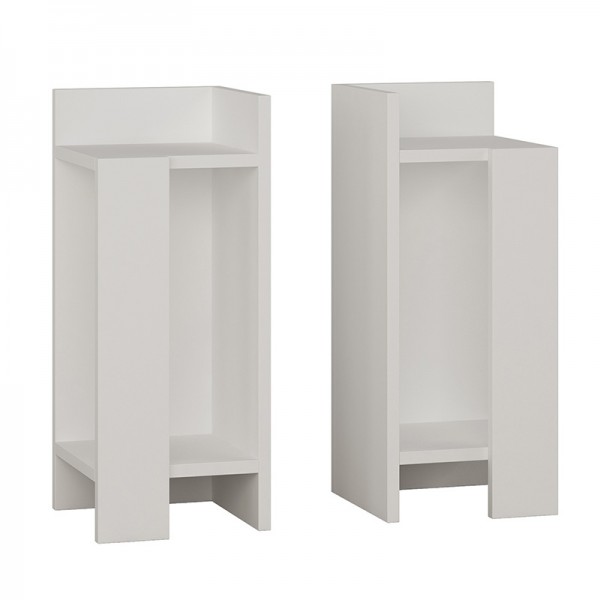 Κομοδίνο Immerse pakoworld σετ 2 τμχ. λευκό 27x25x60εκ