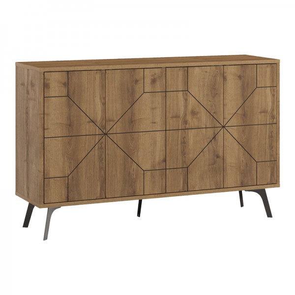 Μπουφές Dune pakoworld σε καρυδί απόχρωση 123x35x77.4εκ 119-001230