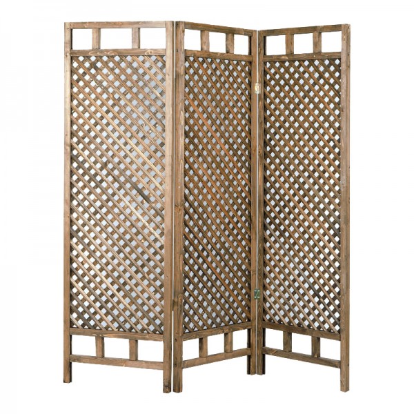 Παραβάν Locky pakoworld ξύλο αντικέ φυσικό 150x2x160εκ 120-000392
