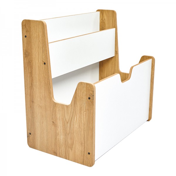 Ραφιέρα Crane pakoworld φυσικό-λευκό mdf 57x34x55εκ 120-000421