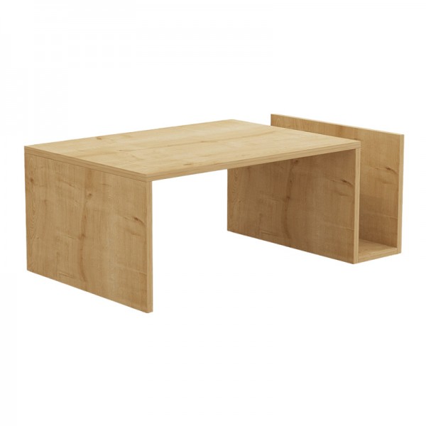 Τραπέζι σαλονιού Poko pakoworld σε oak απόχρωση 86.8x50x32,4εκ 120-000505