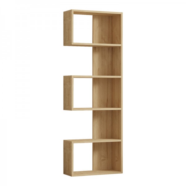 Βιβλιοθήκη Cascade pakoworld σε oak απόχρωση 51.8x22x150εκ
