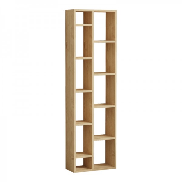 Βιβλιοθήκη Minicu pakoworld σε oak απόχρωση  44,4x19,6x150εκ 120-000527