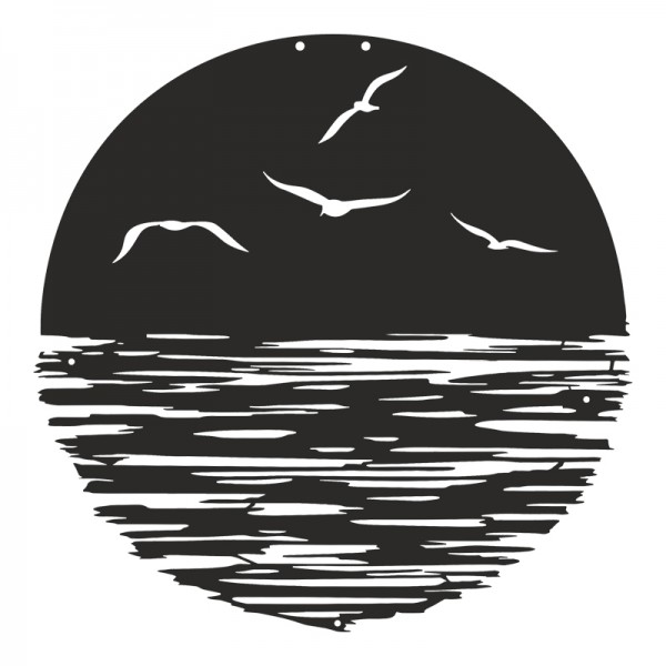 Διακοσμητικό τοίχου Seline pakooworld μαύρο μεταλλικό Φ40x1,5εκ