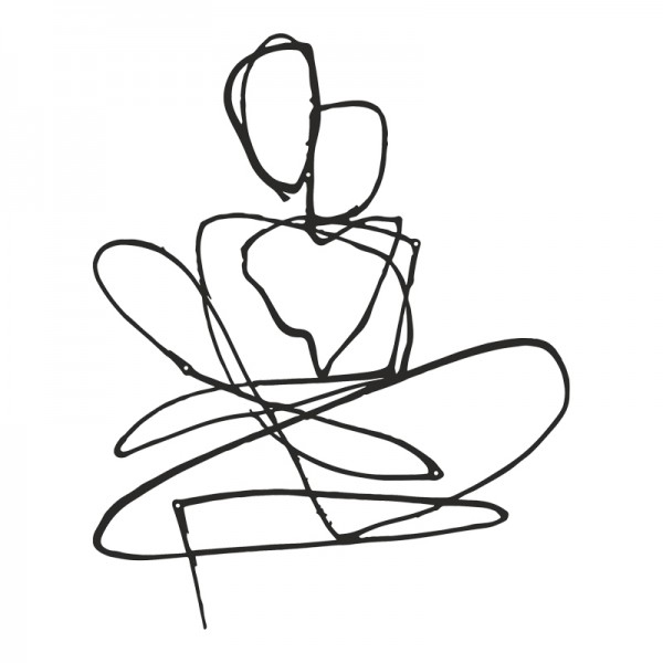 Διακοσμητικό τοίχου Emensa pakooworld μαύρο μεταλλικό 40x1,5x50εκ