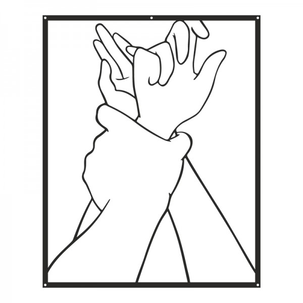 Διακοσμητικό τοίχου Handia pakooworld μαύρο μεταλλικό 40x1,5x50εκ