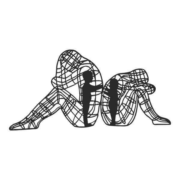 Διακοσμητικό τοίχου Innero pakooworld μαύρο μεταλλικό 50x1,5x25εκ