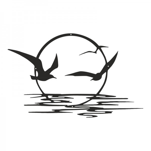 Διακοσμητικό τοίχου Sunsy pakooworld μαύρο μεταλλικό 40x1,5x60εκ