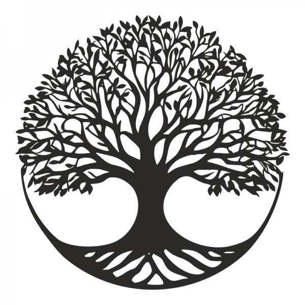 Διακοσμητικό τοίχου Lifeto pakooworld μαύρο μεταλλικό Φ80x1,5εκ