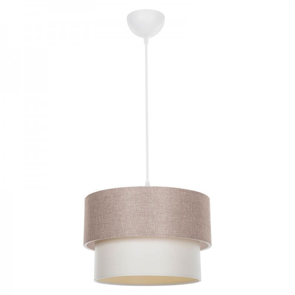 Φωτιστικό οροφής μονόφωτο PWL-1194 pakoworld Ε27 μπεζ Φ30x19εκ