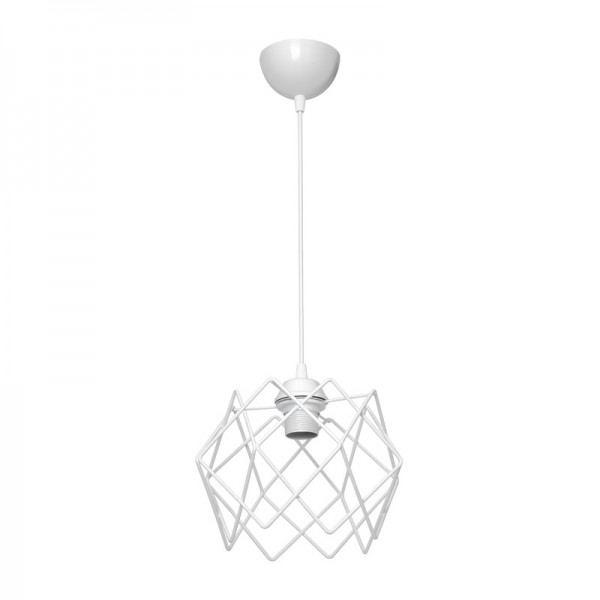 Φωτιστικό οροφής E27 μονόφωτο Teeby pakoworld μέταλλο σε λευκή απόχρωση Φ22x17εκ