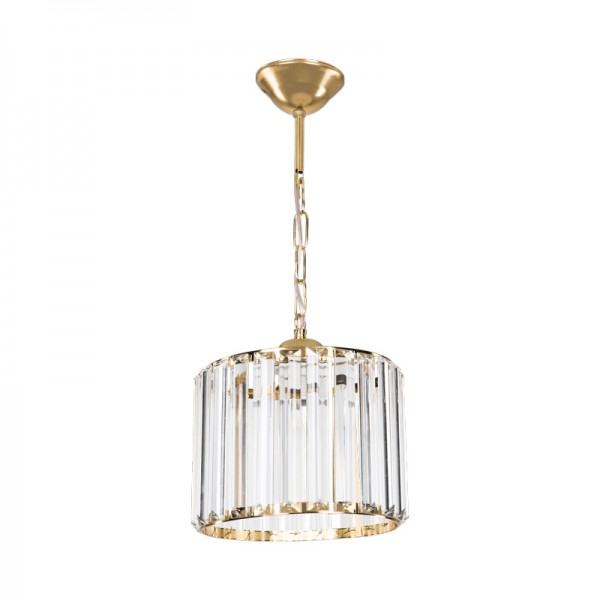 Φωτιστικό οροφής μονόφωτο Lavina pakoworld Ε27 σε χρυσή απόχρωση Φ20x20εκ