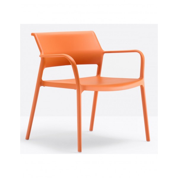 Ara 316 lounge πολυθρόνα PP ORANGE 70x64x74(61,5/42)cm