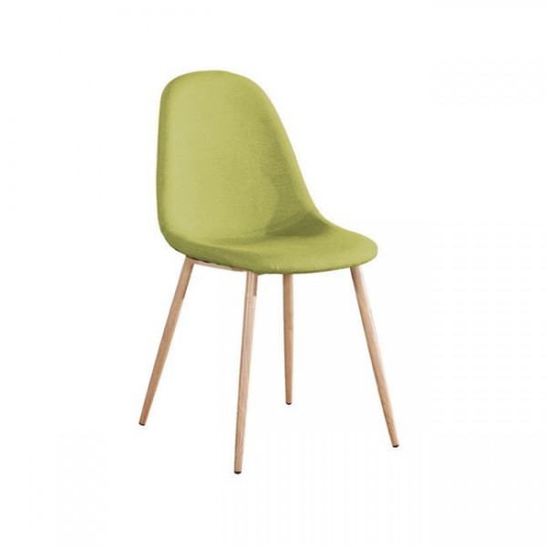 Celina Καρέκλα Μεταλλική 45x54x85cm Φυσικό/Ύφασμα Πράσινο ΕΜ907,3