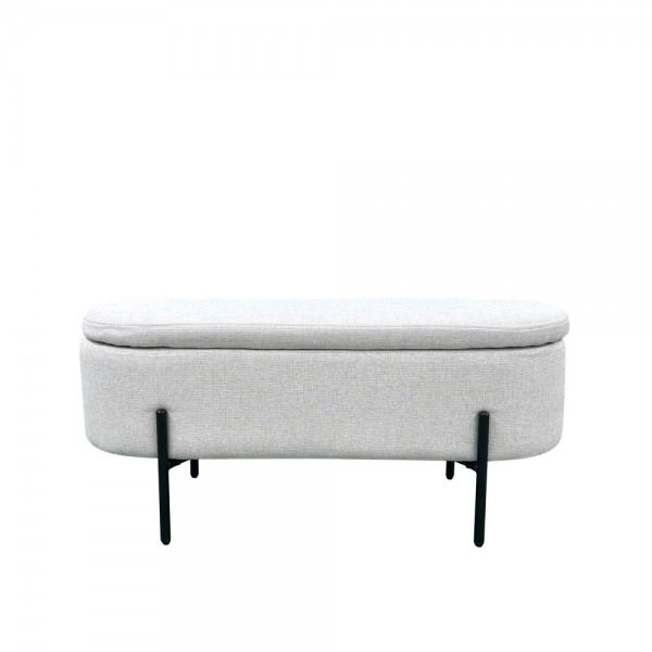 OVAL ΣΚΑΜΠΟ ΜΕ ΑΠΟΘ/ΚΟ ΧΩΡΟ ΛΕΥΚΟ 95x36xH43cm