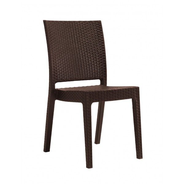Defence Καρέκλα 44x59x88(46)cm Ανθεκτικό Resin Eνισχυμένο με Fiber Glass Καφέ 161-26326