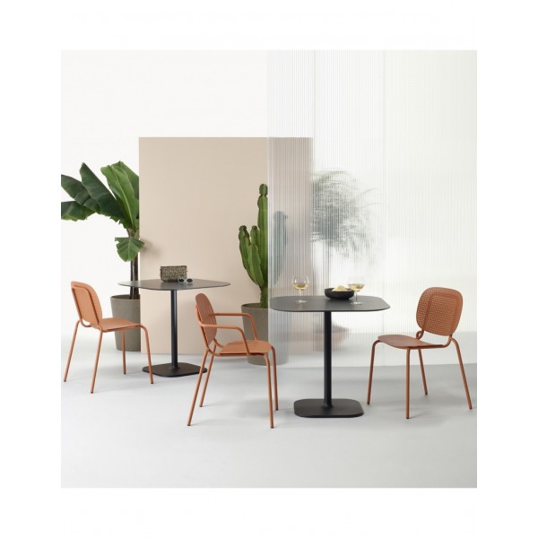 SISI barcode art.2508 καρέκλα terracotta METAL 50x55xH80(44)cm