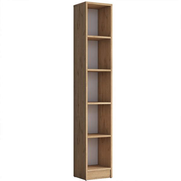Βιβλιοθήκη Goldie pakoworld φυσικό-λευκό 30x25x170εκ 182-000063