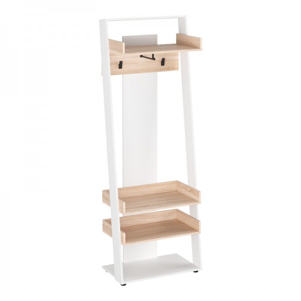 Έπιπλο εισόδου Sciove pakoworld σε λευκή-φυσική απόχρωση 70x40x200εκ