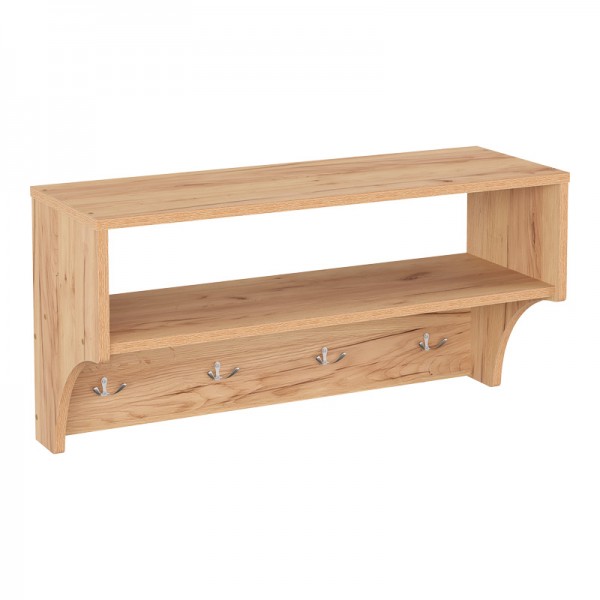 Κρεμάστρα Crosta pakoworld σε oak απόχρωση 80x28x40εκ