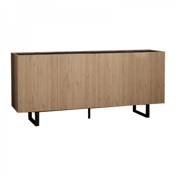 Μπουφές Kioubo pakoworld μελαμίνης oak-μαύρο 180x42x80εκ 197-000182