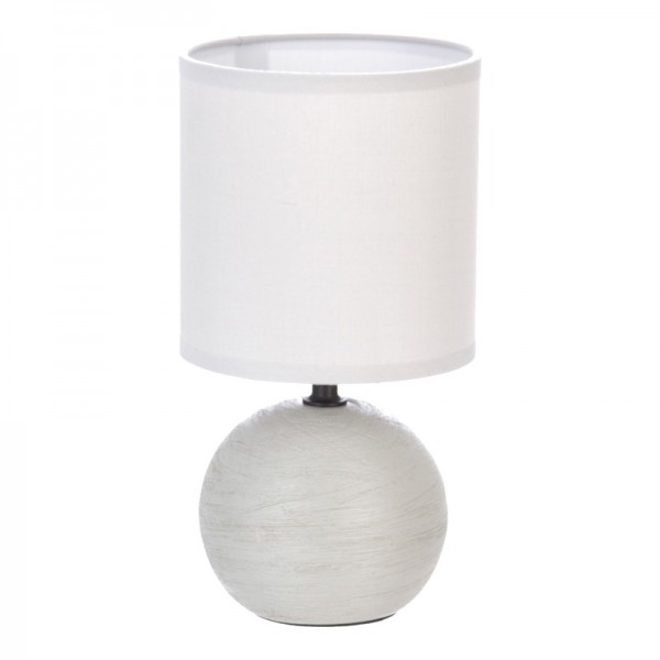 Επιτραπέζιο φωτιστικό PWL-1210 pakoworld Ε14 60W κεραμικό γκρι Φ13x25εκ