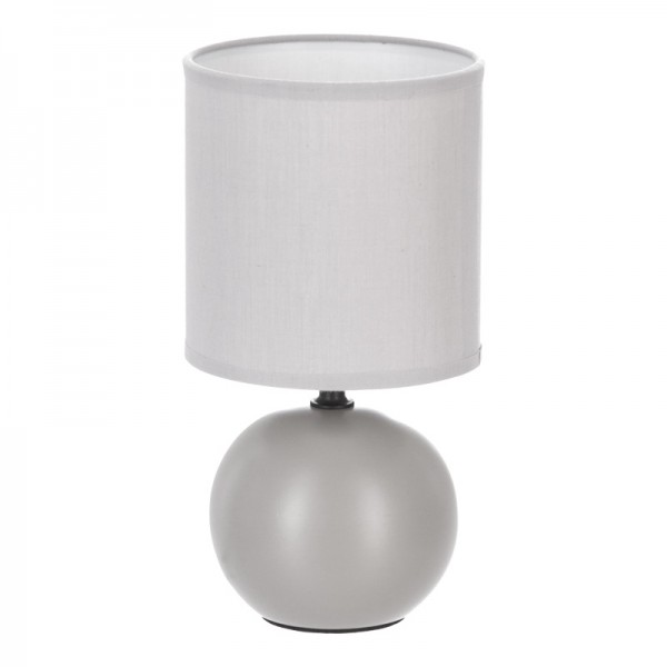 Επιτραπέζιο φωτιστικό PWL-1210 pakoworld Ε14 κεραμικό σε γκρι απόχρωση Φ13x25εκ