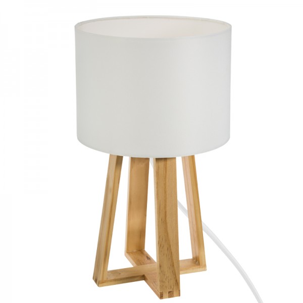 Επιτραπέζιο φωτιστιικό Kressou pakoworld ξύλο πεύκου σε φυσική απόχρωση Φ20x34.5εκ